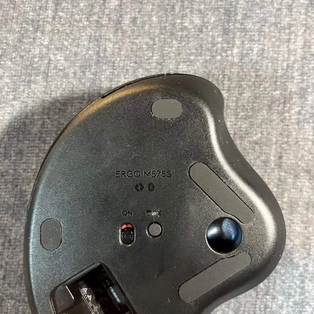 Logitech Ergo M575S Wireless Trackball Mouse Black Tested Working With Receiver